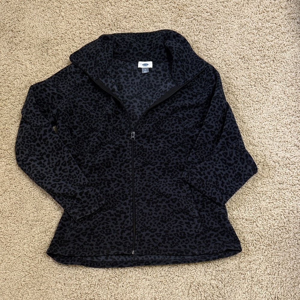 Old Navy Black leopard print jacket